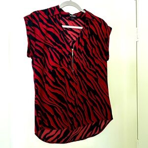 Express blouse / shirt size S gold zipper